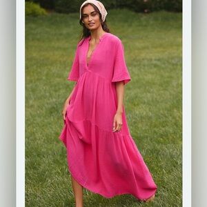 Anthropologie flowy maxi dress